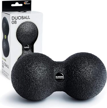 BLACKROLL DUOBALL 08 см — масажний м'яч для фасцій, чорний, оригінал, для самомасажу, 8 см