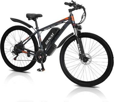 Електровелосипед GUNAI для чоловіків, гірський e-bike з ручкою газу, дисковими гальмами, дозволений для доріг