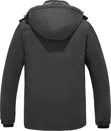 Куртка Wantdo Daen Berg для хайкінгу та туризму, вітро- та водонепроникна, з капюшоном, утеплена, сіра (XL)