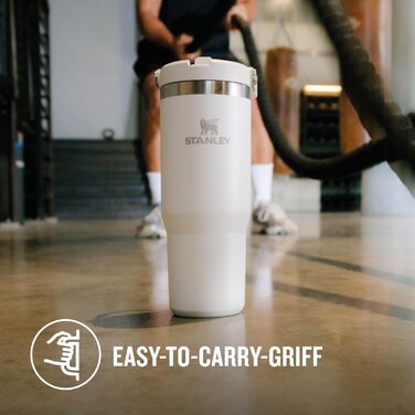 Термокружка Stanley Flip Straw 0.89 л з трубочкою, термос для води, спортивна пляшка, BPA Free, тримає холод 12+ годин, можна мити в посудомийці, Frost