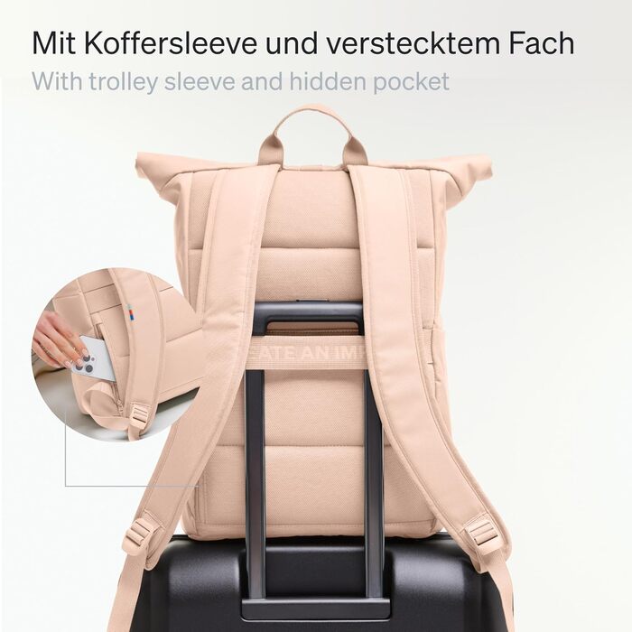 Рюкзак GOT BAG Rolltop Easy з океанічного пластику, водонепроникний, для ноутбука 16'', 31 л