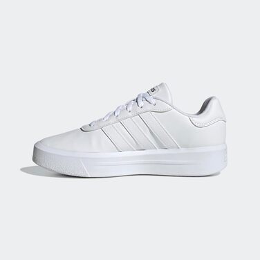 Жіночі шкіряні кросівки adidas Court Plateau коричневі, розмір 36 2/3 EU, Cloud White/Core Black
