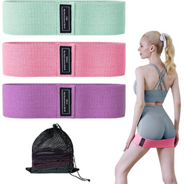 Набір еластичних стрічок для фітнесу Good Nite 3 шт. для тренування сідниць та ніг. Ідеально для йоги, пілатесу та фітнесу вдома. Підходить для чоловіків та жінок
