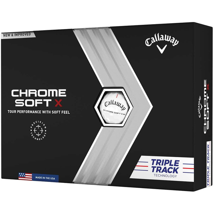 Гольф м'ячі Callaway Chrome Soft X 2022, преміум якість