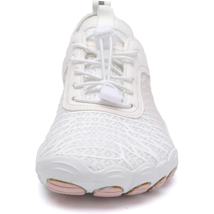 Чоловічі та жіночі аквашузи для плавання та відпочинку на пляжі. Легкі, дихаючі, з неслизькою підошвою. Розмір 40 EU, білі.