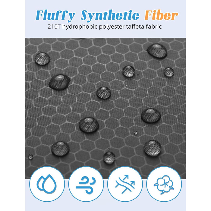 Сплячий мішок Forceatt Winter 4 Seasons -7~20°C для дорослих, чорний, 210x80 см, водовідштовхуючий, 1.8 кг