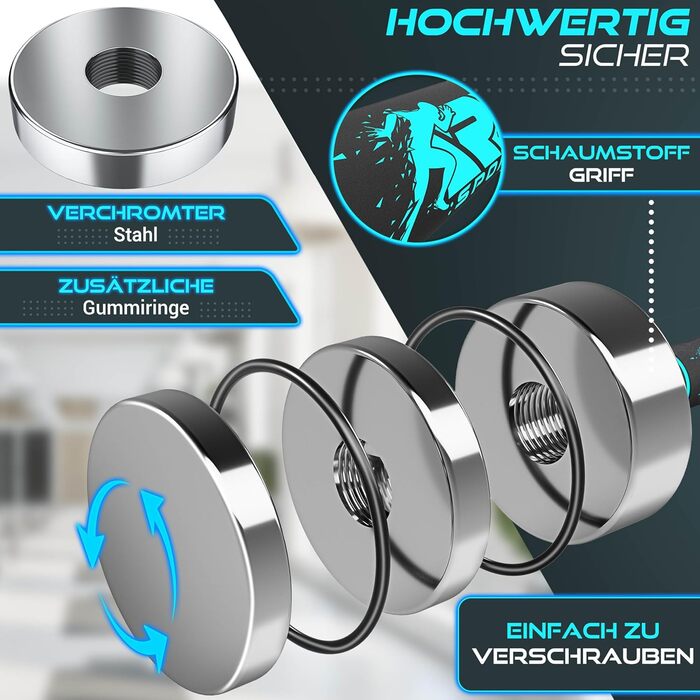 Набір гантелей 2 шт. по 10 кг (2,5/5/7,5 кг) з пінопластової ручки | Гантелі для фітнесу, тренувань вдома, силових тренувань та нарощування м'язів | Турквіс