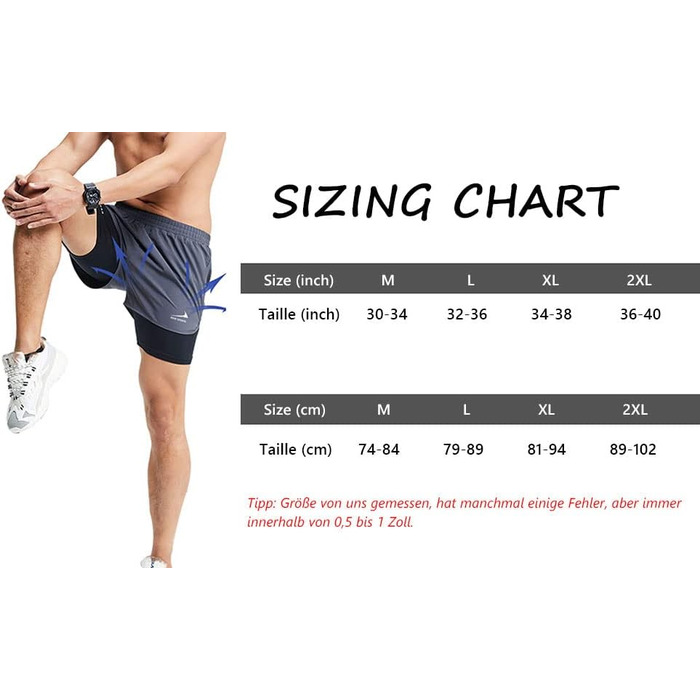 Чоловічі бігові шорти 2 в 1, спортивні шорти для занять у залі та на вулиці, марафон, тренування (Сірий, з петлею для рушника, 3XL)