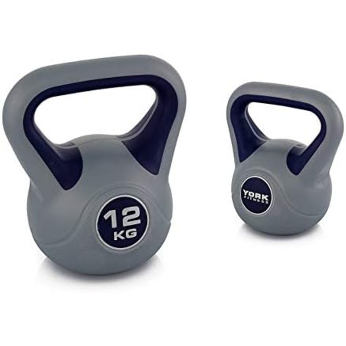 Вінілова гиря York Fitness 12 кг для домашнього тренування, бодібілдингу та важкої атлетики
