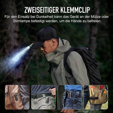 Ліхтар налобний LED 6000 люмен, перезарядна USB-C, 8 режимів, водонепроникний, для кемпінгу, туризму, надзвичайних ситуацій (чорний)