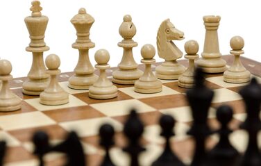 Професійний шаховий набір Master Of Chess №3, дерев'яна інкрустована дошка 35 см, фігури Стаунтон, для турнірів