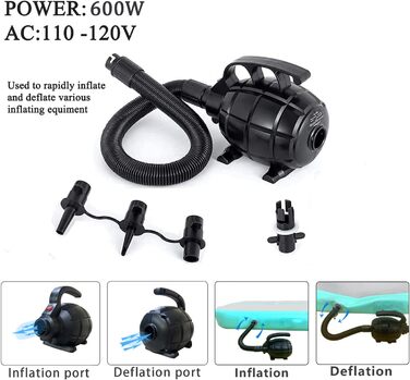 Надувний гімнастичний килимок для тренувань 3м/10м, 10см, з насосом - для дітей, фітнесу, акробатики, йоги