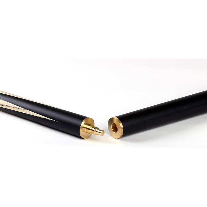 Більярдний кий Riley England RES-7 з жорстким кейсом, 3/4, ебенholz з 9.5 мм наконечником, 145 см, чорний/клен