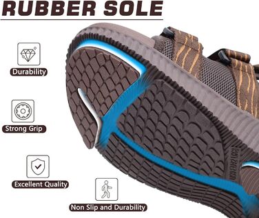 Чоловічі трекінгові сандалі KuaiLu: ортопедичні, зручні, для спорту та активного відпочинку, літні, відкриті, коричневі, 43 EU