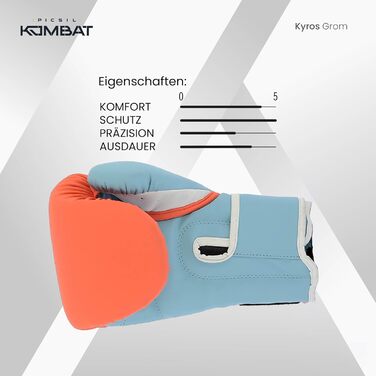 Боксерські рукавички Picsil Kyros Grom 16oz, для тренувань і боїв, універсальні, для муай-тай, ММА, кікбоксингу, колір лососевий