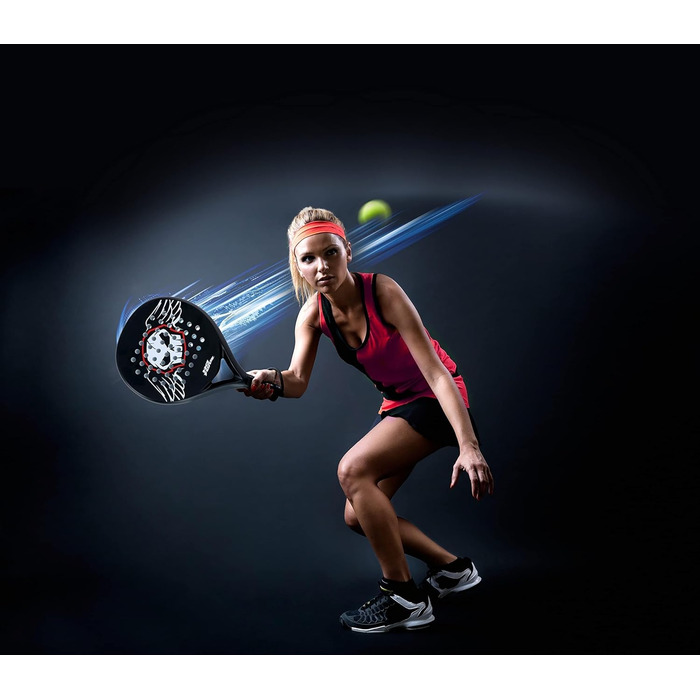 Ракетка для падел-тенісу No Fear - чорна з антиковзним покриттям