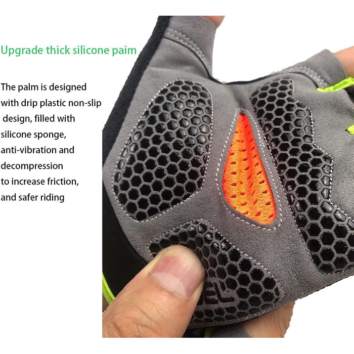 Велосипедні рукавички чоловічі гелеві, напівпальцеві, MTB, шосейні, чорні, унісекс. Гелеві вставки, антиковзаюча поверхня, дихаючі.