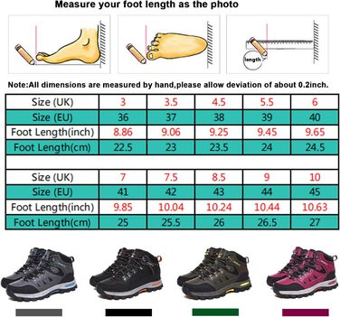 Черевики для туризму та хайкінгу, водонепроникні, чорні (44.5 EU)