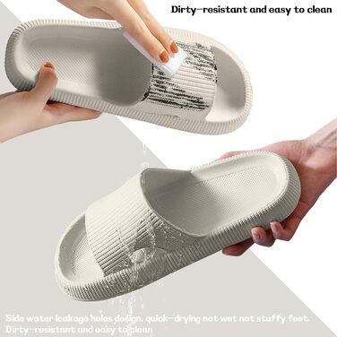 Шльпанці Cozislides Original: м'які, неслизькі, для дому та басейну (44/45 EU, Бежевий)