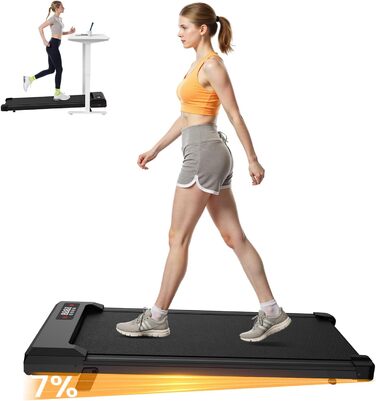 Біговий доріжка HomeFitnessCode з нахилом для дому - Walkpad, електрична, 1-8 км/год, міні, 90 см (чорний)