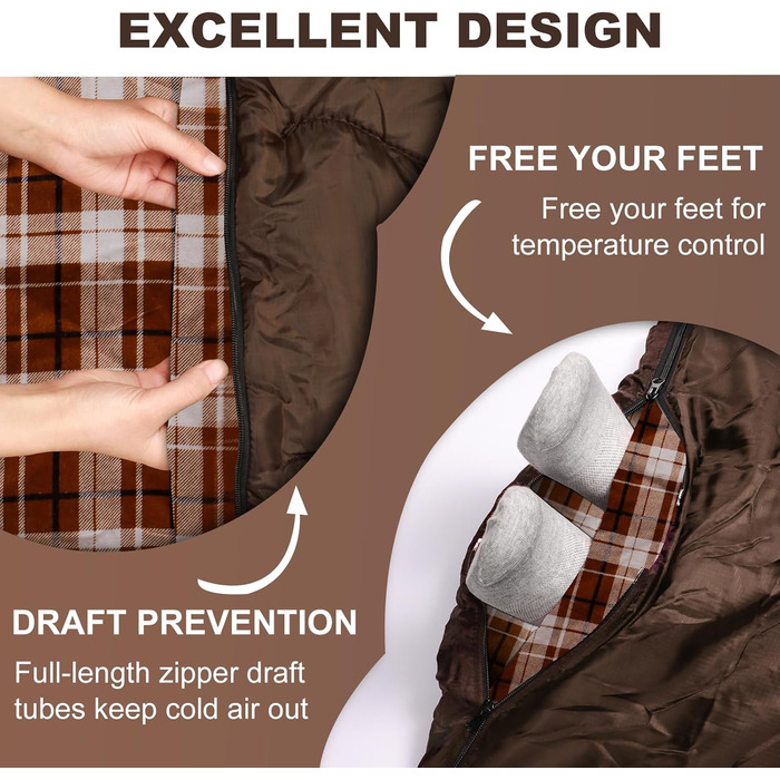 Спальний мішок для двох осіб, XL, Queen Size, для кемпінгу та походів, універсальний, вологостійкий, з компресійним мішком, чорний/зелений (кава)