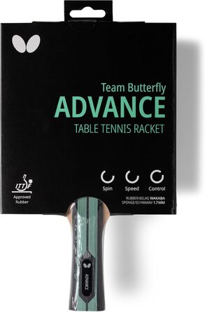 Професійна ракетка для настільного тенісу Butterfly Team Advance з ITTF сертифікатом для турнірів, для початківців і досвідчених гравців