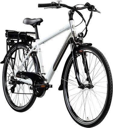 Електровелосипед ZÜNDAPP Z802 Trekking 28'' для чоловіків, 21 швидкість, пробіг до 115 км, LED-дисплей, освітлення, зріст 155-185 см