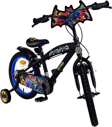 Дитячий велосипед Volare Batman 16 дюймів чорного кольору - безпека, комфорт та розваги!