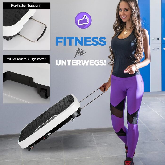 Віброплатформа для дому Hurtle: тренування всього тіла, спалювання жиру, масаж, фітнес, біла