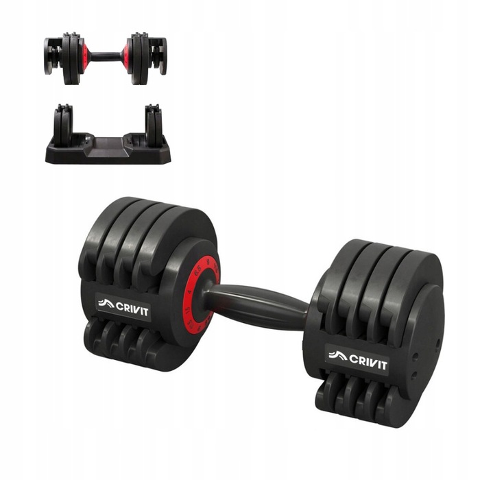 Регульовані чавунні гантелі Xtrexo, 2 x 10 кг