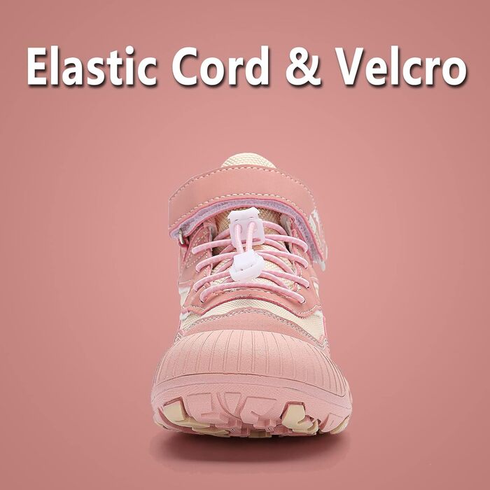 Дитячі трекінгові черевики FLIOZY - рожеві, легкі, дихаючі, з антиковзкою підошвою. Підходять для хлопчиків та дівчаток, розмір 27 EU.