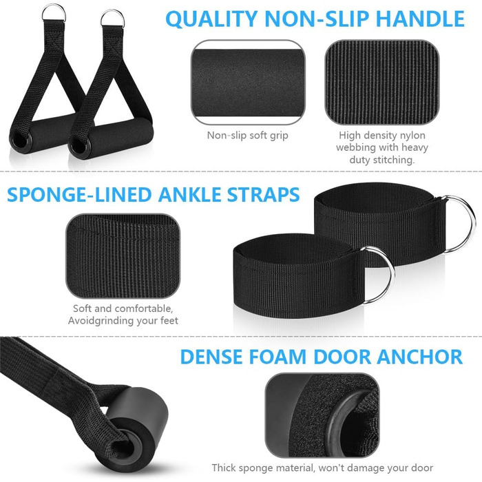 Набір еластичних стрічок Flintronic для фітнесу, силових тренувань та йоги (150 LBS, 12 шт.)