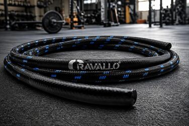 Професійна стрибальна мотулка для фітнесу та боксу Springseil Fatburner, 3 метри, для HIIT, MMA та витривалості (набір 2 шт), чорно-біла