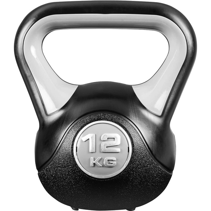 Гиря Miweba Sports KB200 4-12 кг для фітнесу та силових тренувань, безпечна для підлоги, для занять у приміщенні та на вулиці