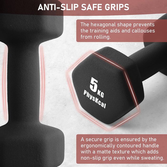 Набір гантелей Kurzhandel-Set 30 кг з підставкою для дому та фітнес-залу | Küstenbrise (повний чорний)