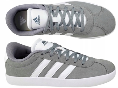 Кросівки Adidas VL Court 3.0 ID6314 шкіряні, сірі