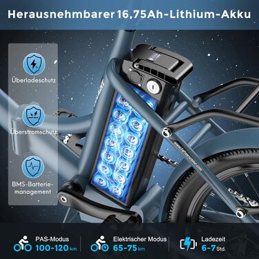 Електровелосипед Fafrees F20 Light, складаний, 20 дюймів, міський, 36В 16.75А·год, 250Вт, для чоловіків і жінок, швидкість до 25 км/год, запас ходу 65-130 км