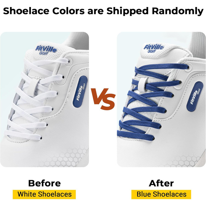 Гольф-взуття FitVille для чоловіків з широкою колодкою. Широкі гольф-туфлі з шнурівкою, дихаючі, для тренувань. Сірий, білий, розмір 40-49 (50 EU, білий, синій)