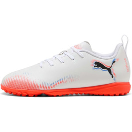 Дитячі футбольні бутси PUMA Future 8 Play TT Jr, 38.5 EU, білий/чорний/червоний (світловий ефект)