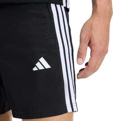 Чоловічі спортивні шорти adidas Workout Essentials Base 3 Stripes Woven, чорні з білими смугами