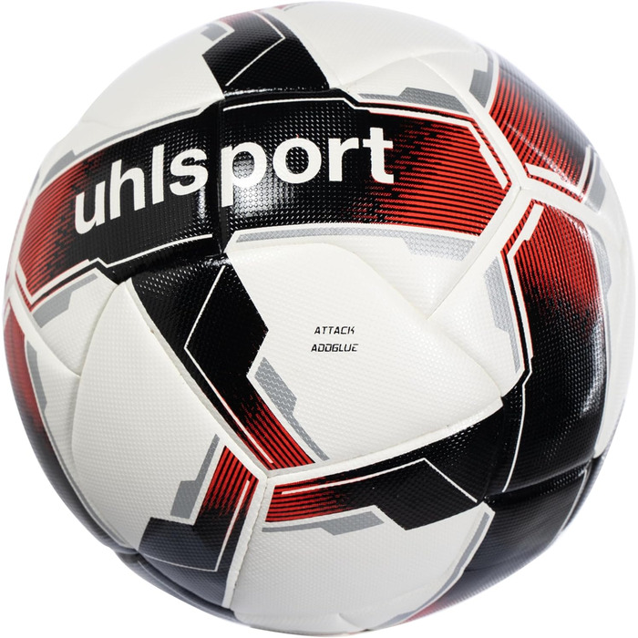 Футбольний м'яч Uhlsport Attack ADDGLUE для тренувань і ігор, з технологією ADDGLUE, для юнаків і дорослих, сертифікат FIFA Basic