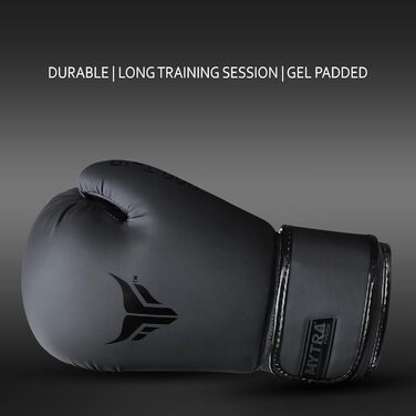 Жіночі боксерські рукавички Mytra Fusion 8oz для MMA, кікбоксингу, чорні