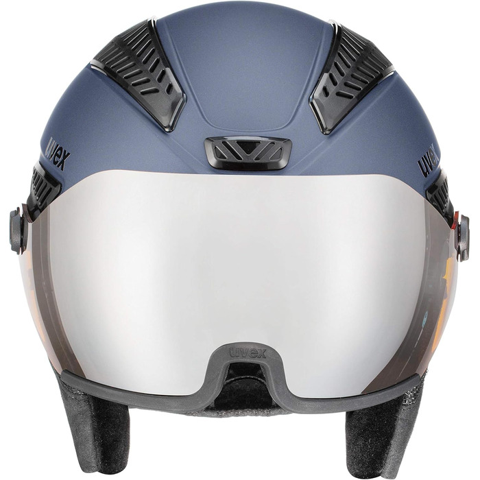 Лижний шолом uvex HLMT 600 з візором, синій матовий, для дорослих, 53-55 см