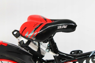 Дитячий велосипед 16 дюймів з кошиком та додатковими колесами для хлопчика, червоний