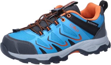 Дитячі водонепроникні черевики CMP Byne Low WP для прогулянок, антрацит, кислотно-зелений (30 EU, синій Reef)