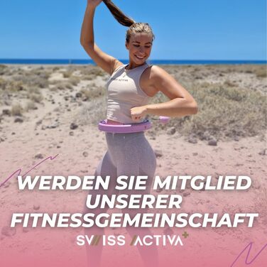 Розумний хулахуп Swiss Activa+ з обважнювачем і масажними нопами для схуднення, фітнес-обруч для дорослих, що не падає