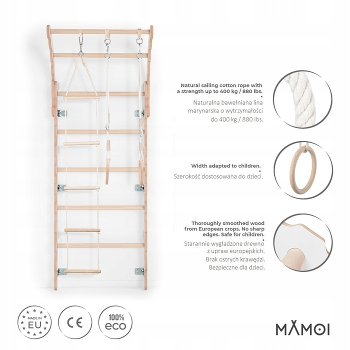 Гімнастична драбинка MAMOI, 175 см x 66 см
