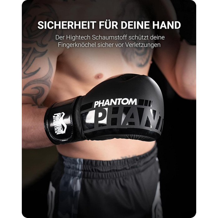 Боксерські рукавички Phantom APEX | MMA, тайський бокс | Чоловічі, чорні, 10 Oz