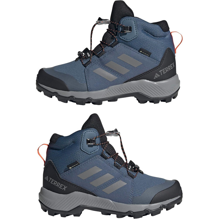 Дитячі трекінгові черевики Adidas Terrex Mid Gore-TEX, Wonder Steel Grey Three Semi Impact Orange, 31.5 EU