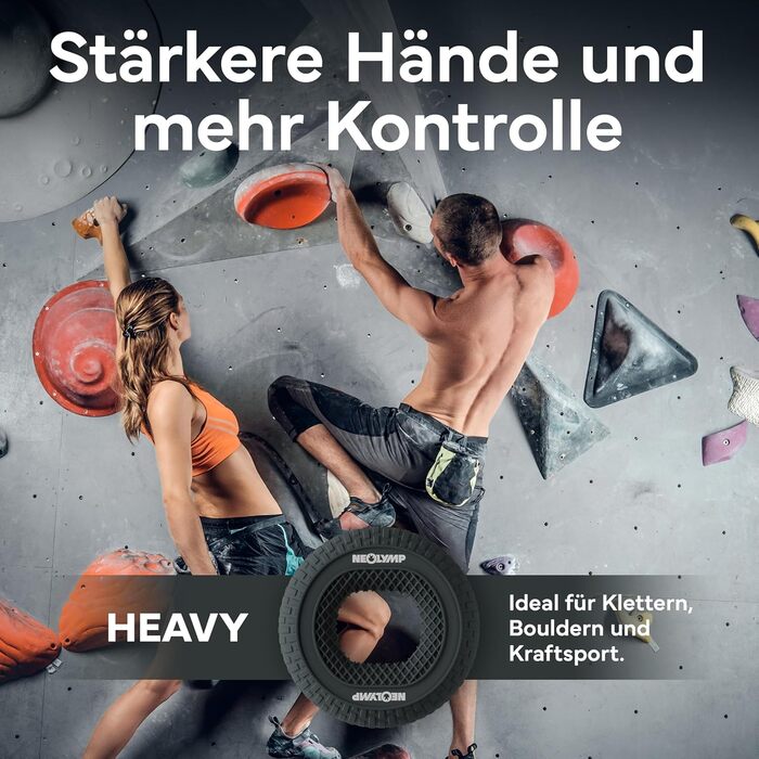 NEOLYMP Griffkraft Trainer Set – Набір для розвитку сили кистей та передпліч (14-27 кг) – Силіконовий тренажер для підтягувань, скелелазіння, фітнесу, реабілітації